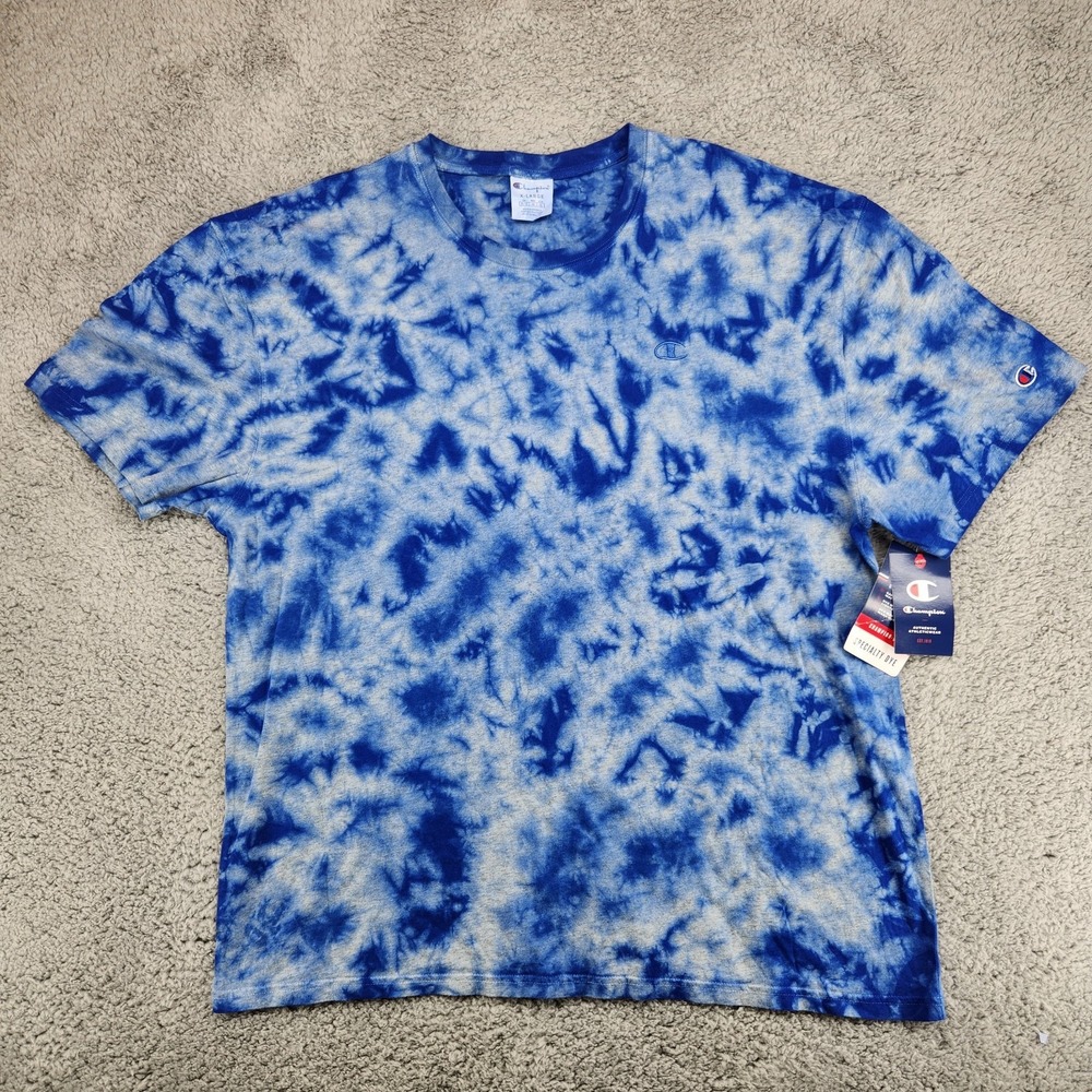 Champion Classic Crush Dye Tee Mens Size XL T-Shirt Blue